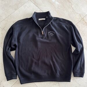 Tommy Bahama Men's Black Zip-Up Sweater